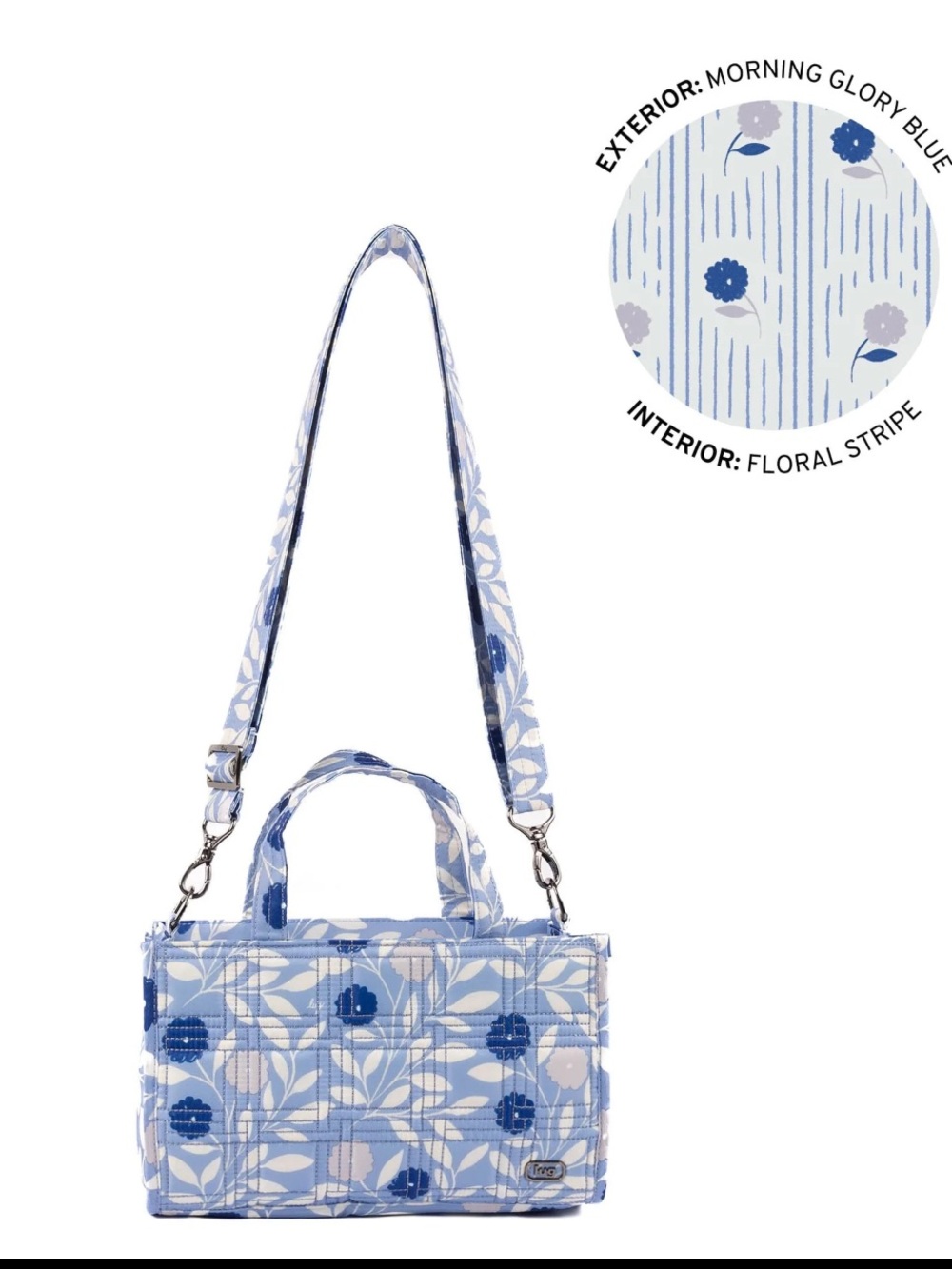 Lug Train Top Handle Crossbody Bag in Morning Glory Blue